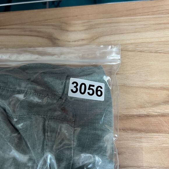 Lands End Top Womens L Linen Green Button Up Lightweight Classic Capsule - Picture 6 of 6